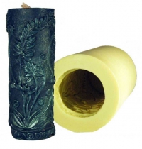 Candle Rustic Fern Cylinder